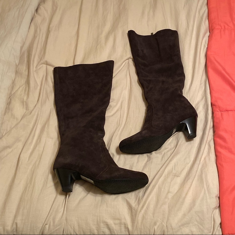 Brown Felt Boots